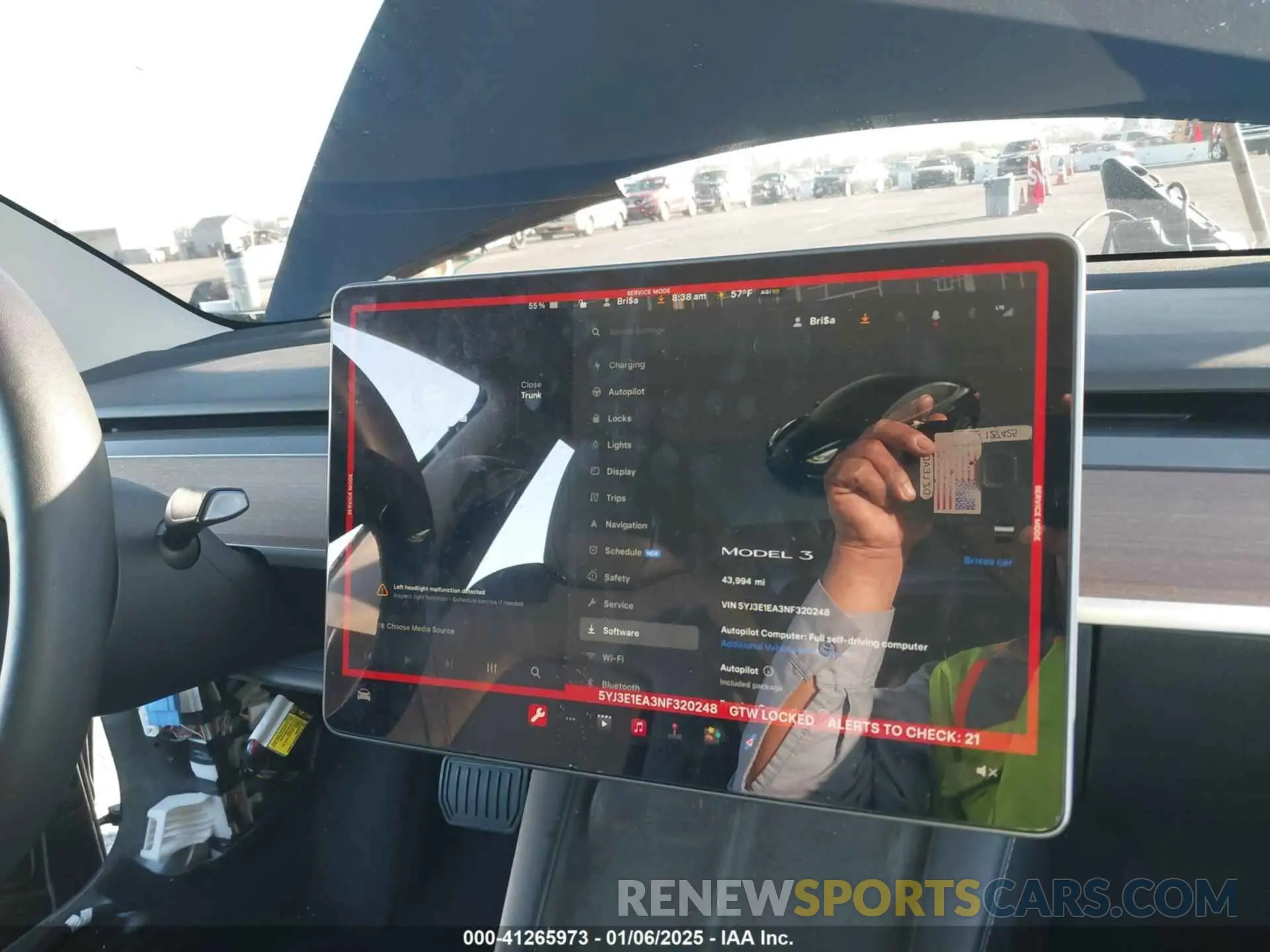6 fotografías del automóvil dañado 5YJ3E1EA3NF320248 TESLA MODEL 3 2022