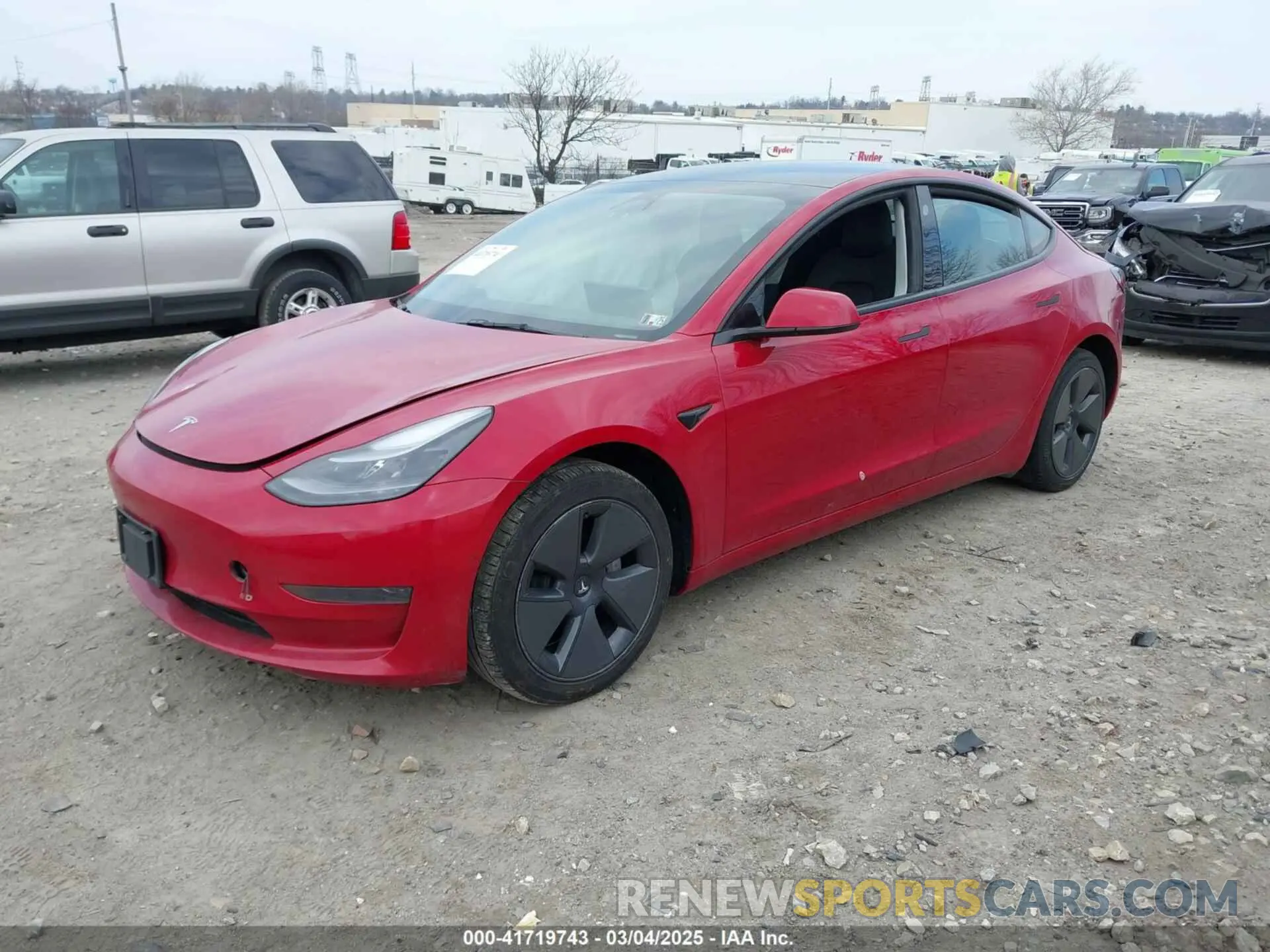 2 fotografías del automóvil dañado 5YJ3E1EA3NF333128 TESLA MODEL 3 2022