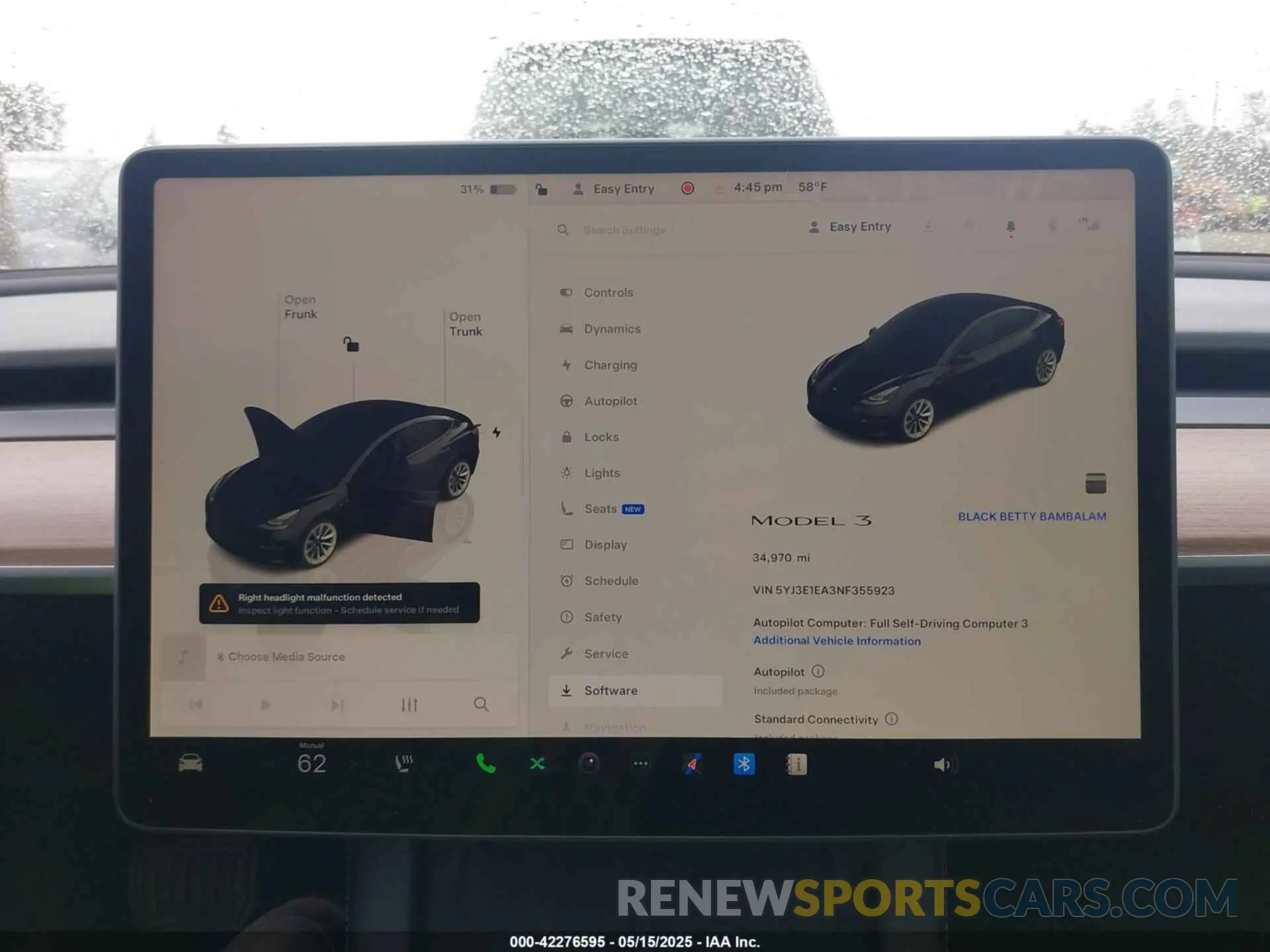 19 fotografías del automóvil dañado 5YJ3E1EA3NF355923 TESLA MODEL 3 2022