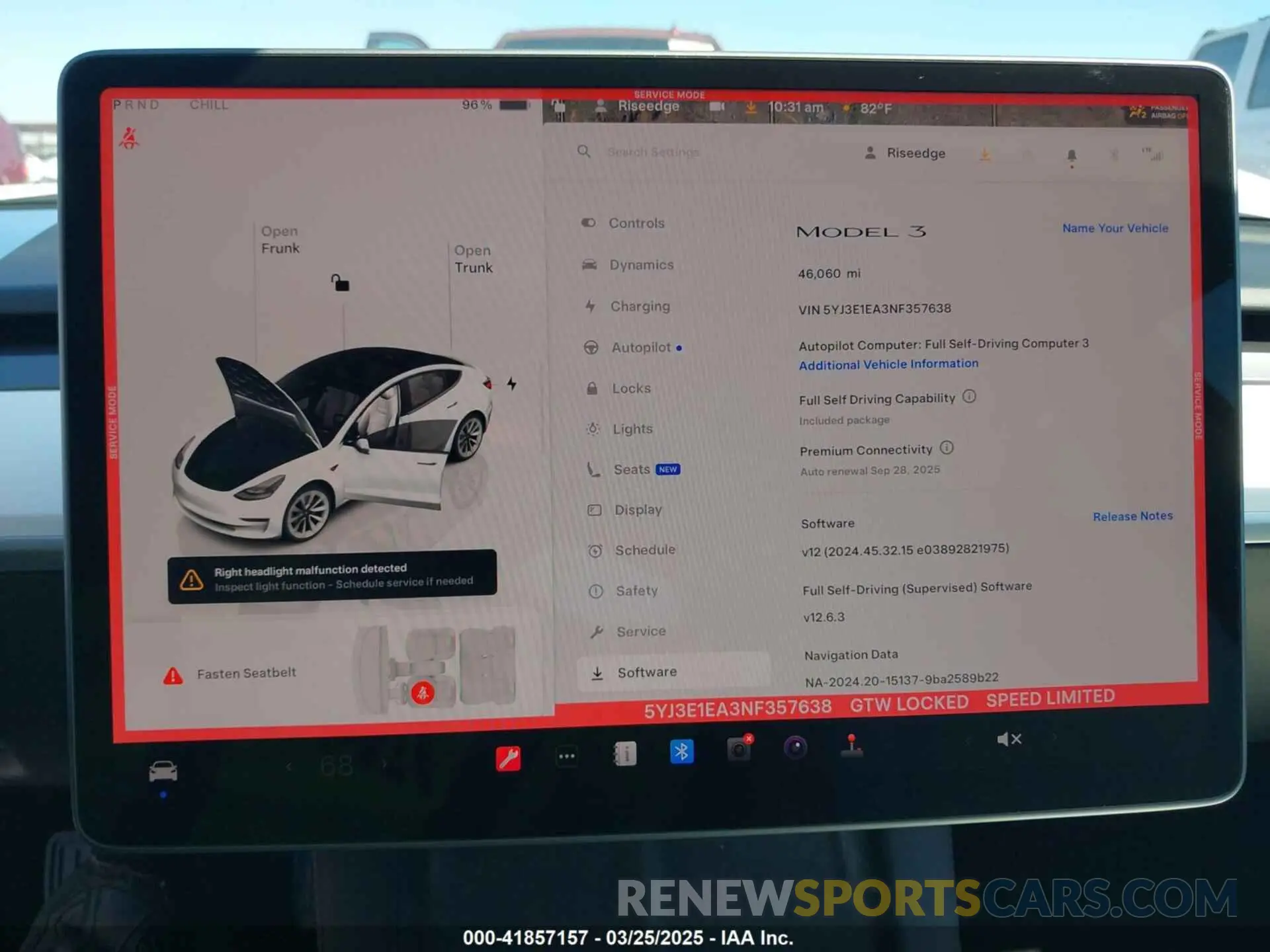 19 fotografías del automóvil dañado 5YJ3E1EA3NF357638 TESLA MODEL 3 2022