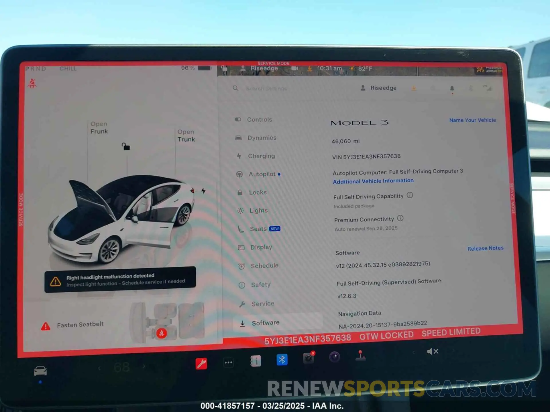 7 fotografías del automóvil dañado 5YJ3E1EA3NF357638 TESLA MODEL 3 2022