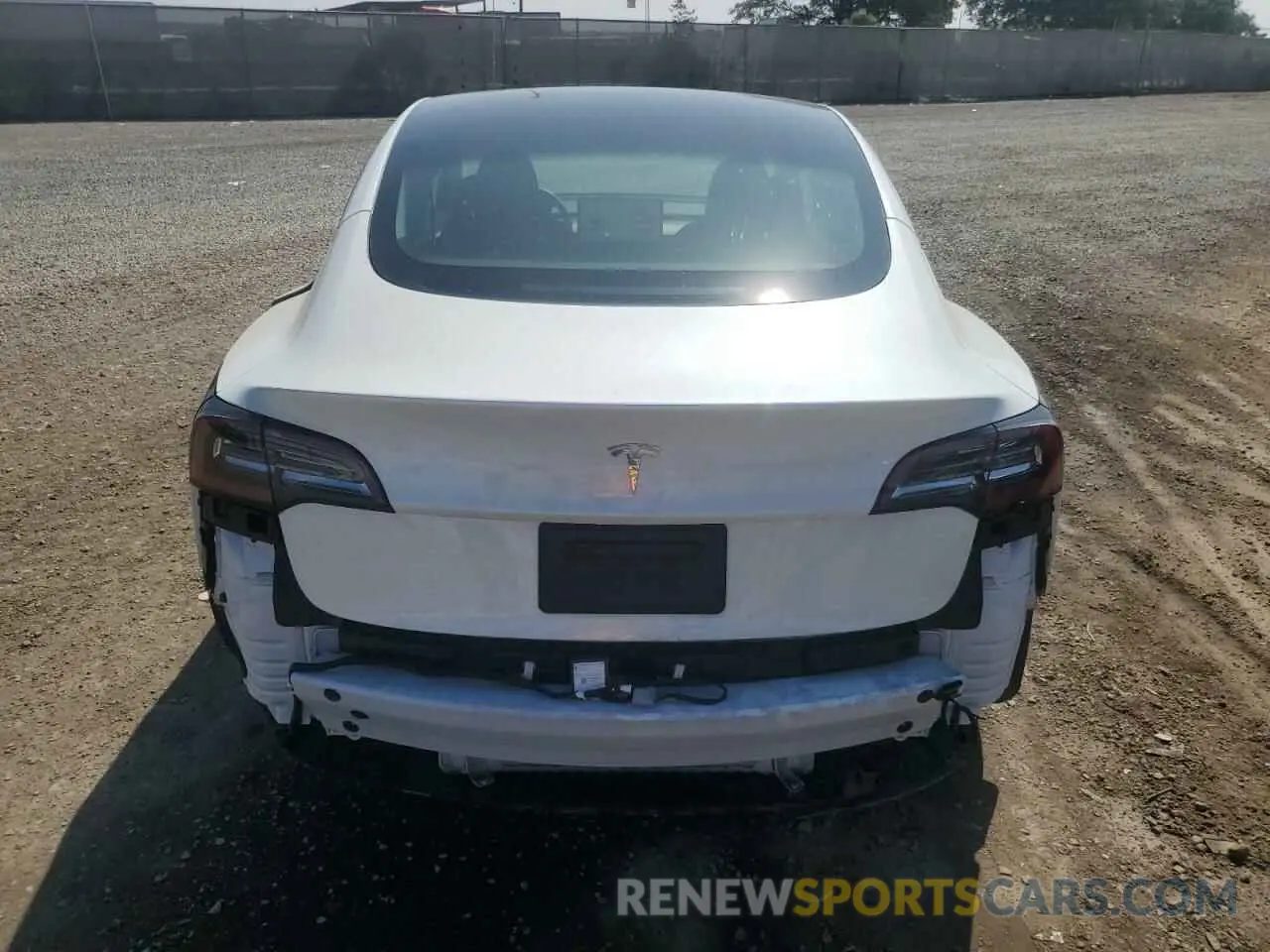 6 fotografías del automóvil dañado 5YJ3E1EA3NF358983 TESLA MODEL 3 2022