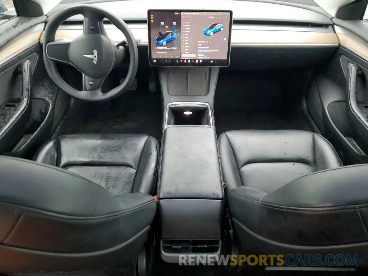 8 fotografías del automóvil dañado 5YJ3E1EA3NF368669 TESLA MODEL 3 2022
