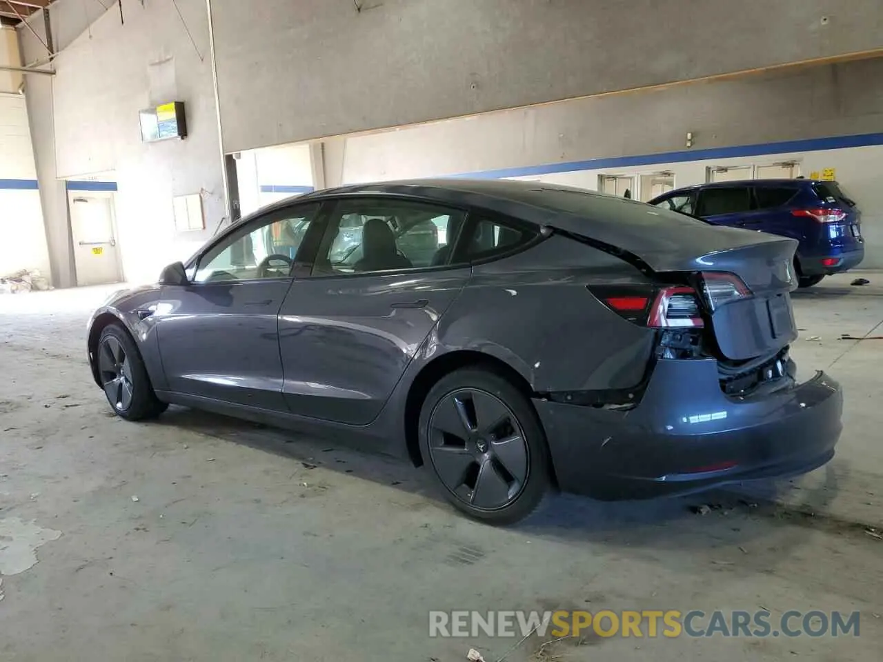 2 fotografías del automóvil dañado 5YJ3E1EA3NF370048 TESLA MODEL 3 2022