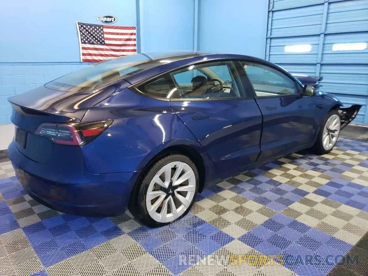3 fotografías del automóvil dañado 5YJ3E1EA3NF371328 TESLA MODEL 3 2022