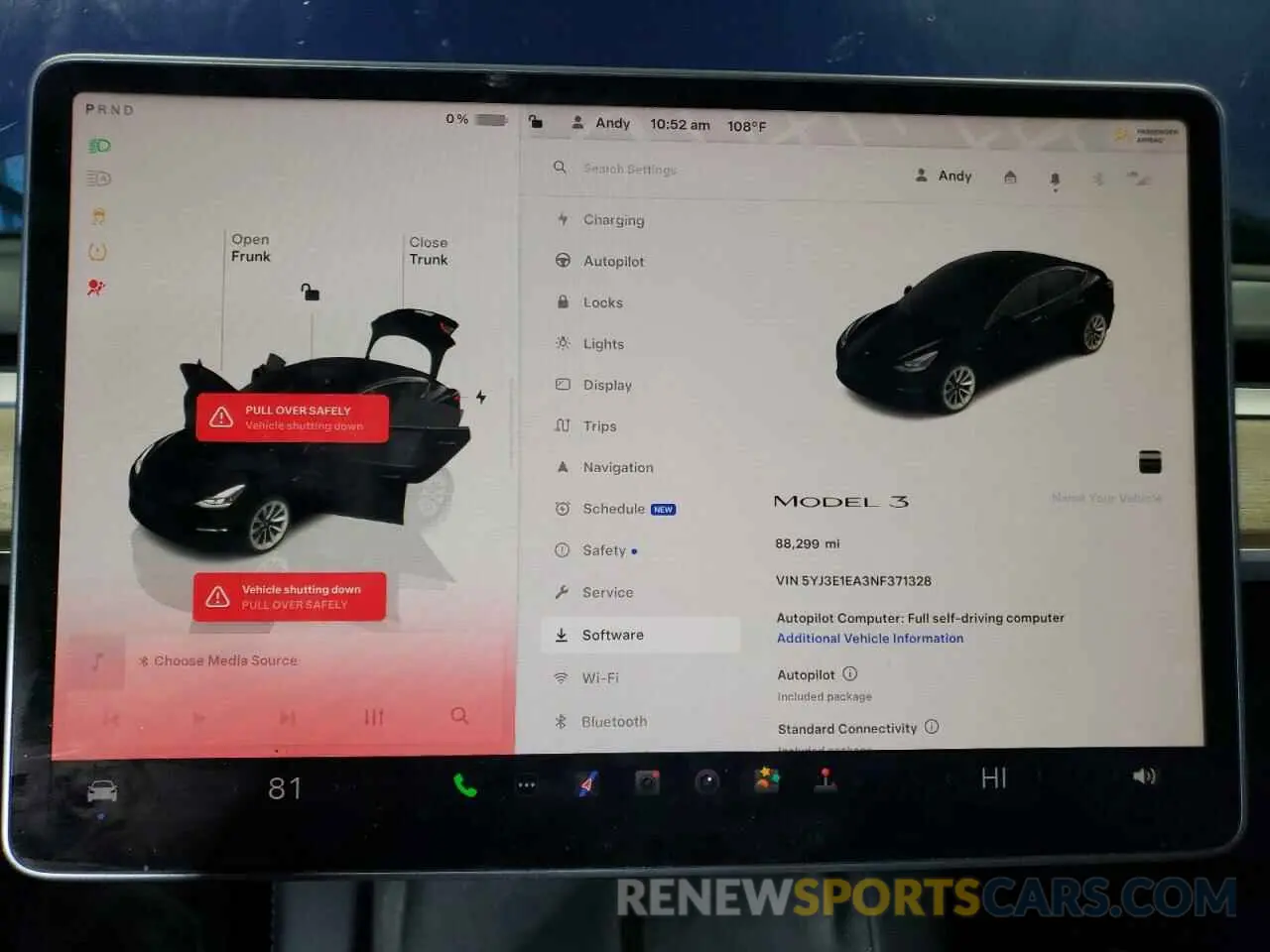 9 fotografías del automóvil dañado 5YJ3E1EA3NF371328 TESLA MODEL 3 2022