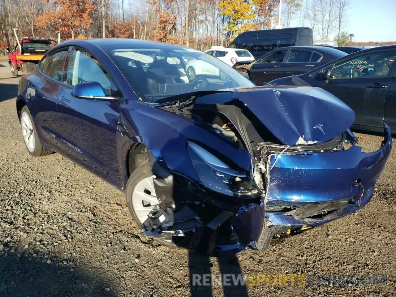 1 fotografías del automóvil dañado 5YJ3E1EA3NF371930 TESLA MODEL 3 2022