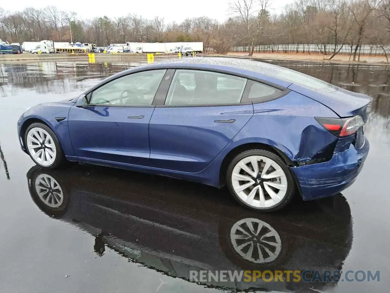 2 fotografías del automóvil dañado 5YJ3E1EA3NF371961 TESLA MODEL 3 2022