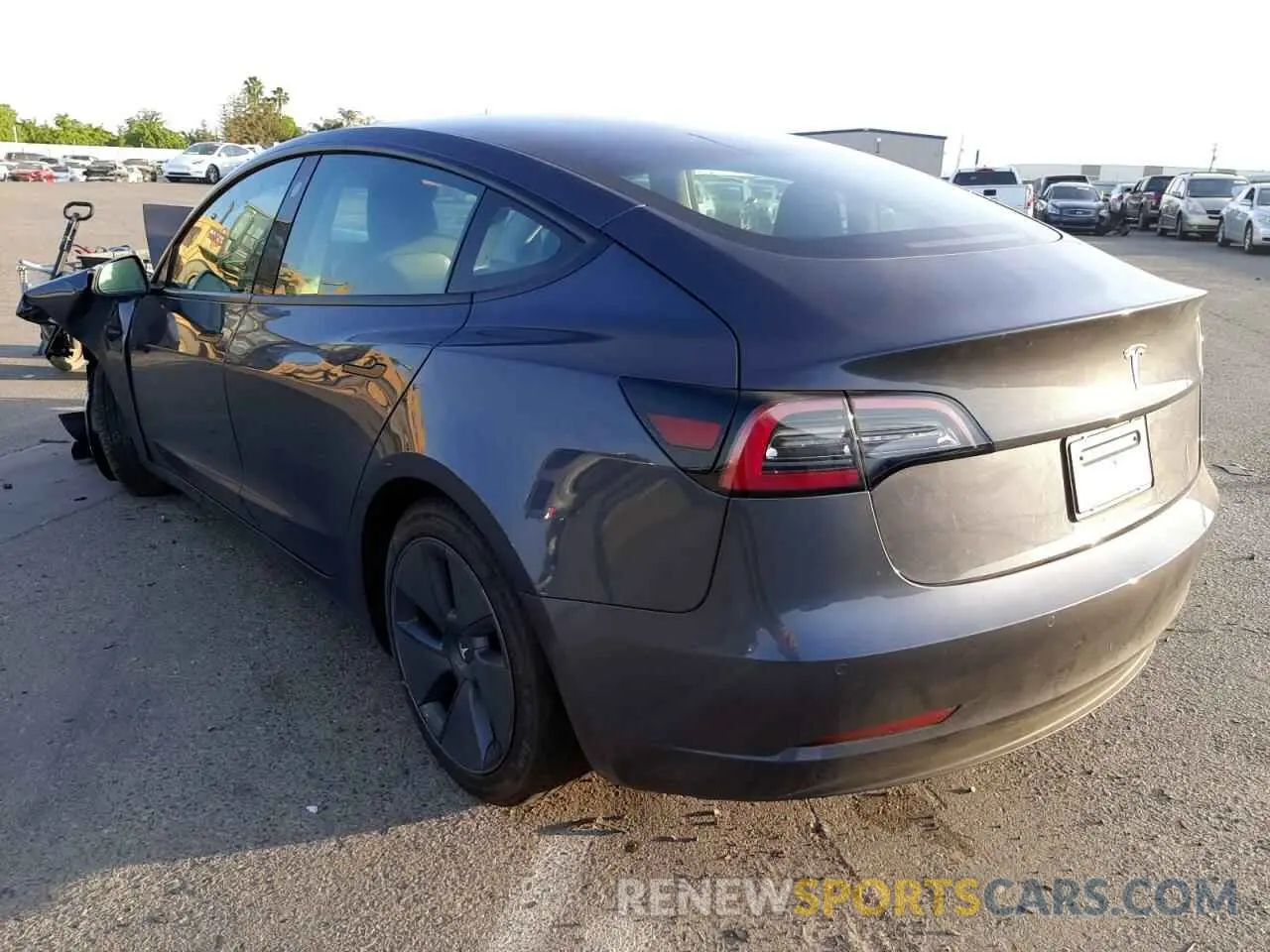3 fotografías del automóvil dañado 5YJ3E1EA4NF101976 TESLA MODEL 3 2022