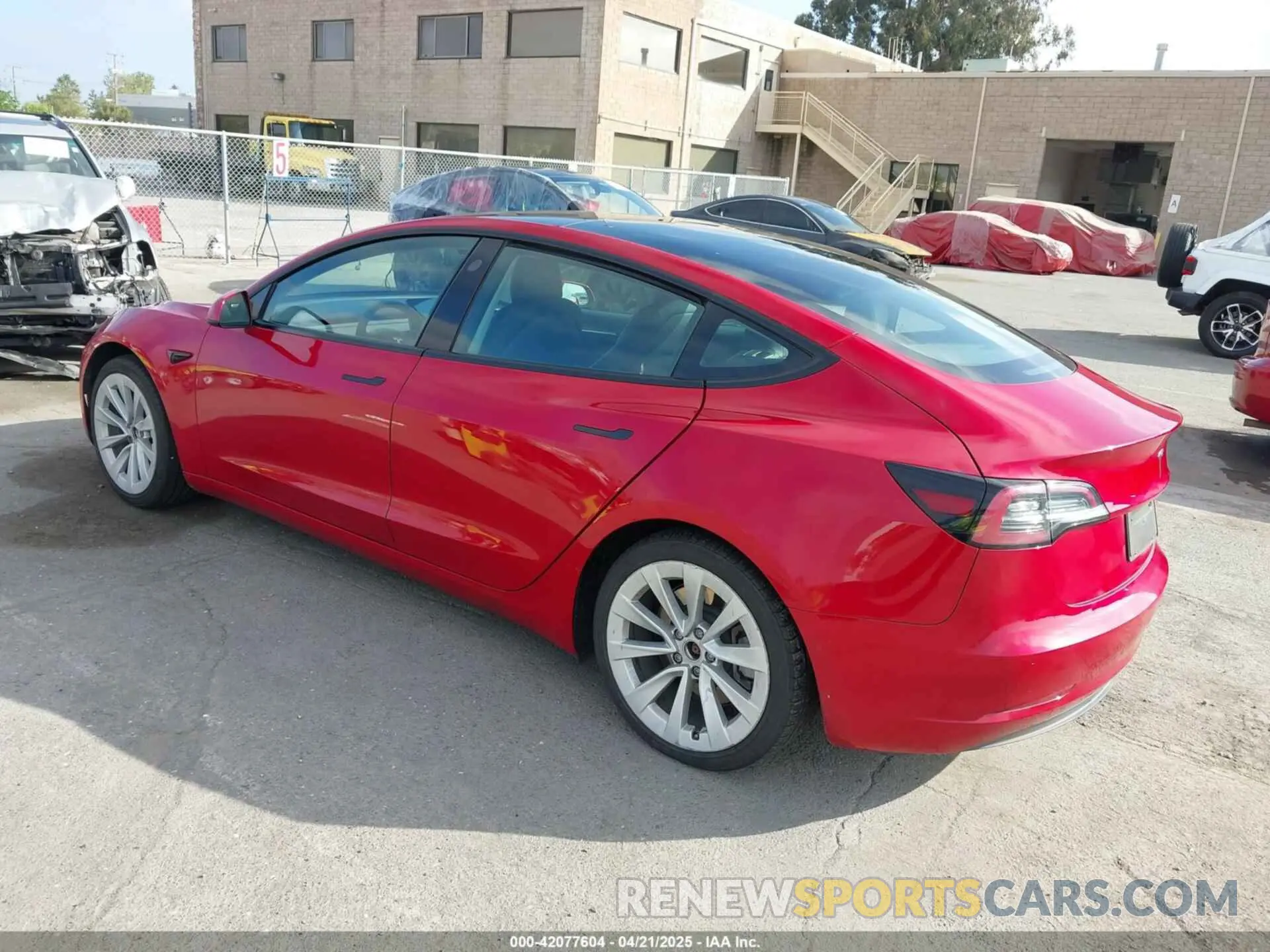 3 fotografías del automóvil dañado 5YJ3E1EA4NF144407 TESLA MODEL 3 2022