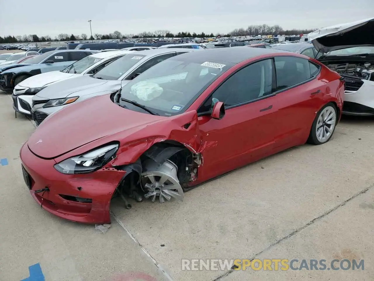 1 fotografías del automóvil dañado 5YJ3E1EA4NF185829 TESLA MODEL 3 2022