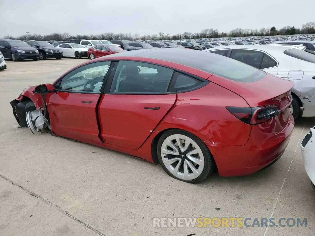 2 fotografías del automóvil dañado 5YJ3E1EA4NF185829 TESLA MODEL 3 2022