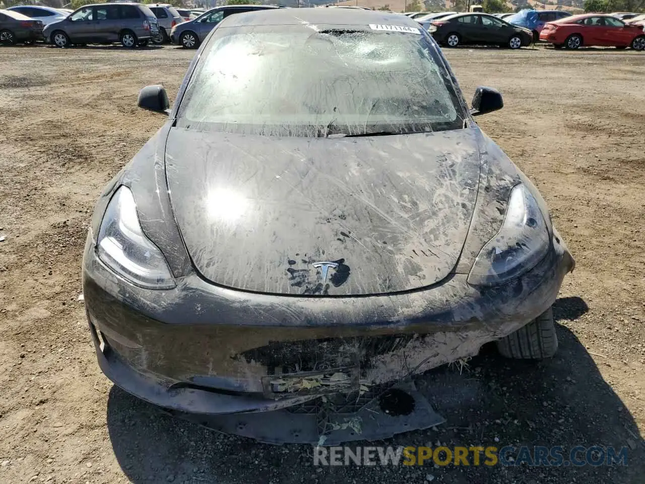5 fotografías del automóvil dañado 5YJ3E1EA4NF200488 TESLA MODEL 3 2022