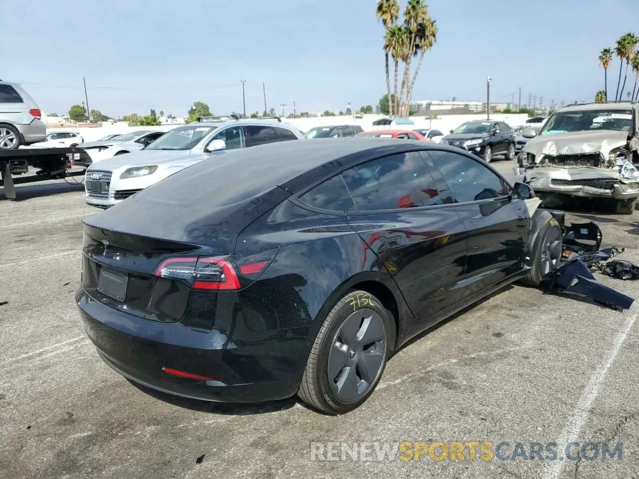 4 fotografías del automóvil dañado 5YJ3E1EA4NF232177 TESLA MODEL 3 2022