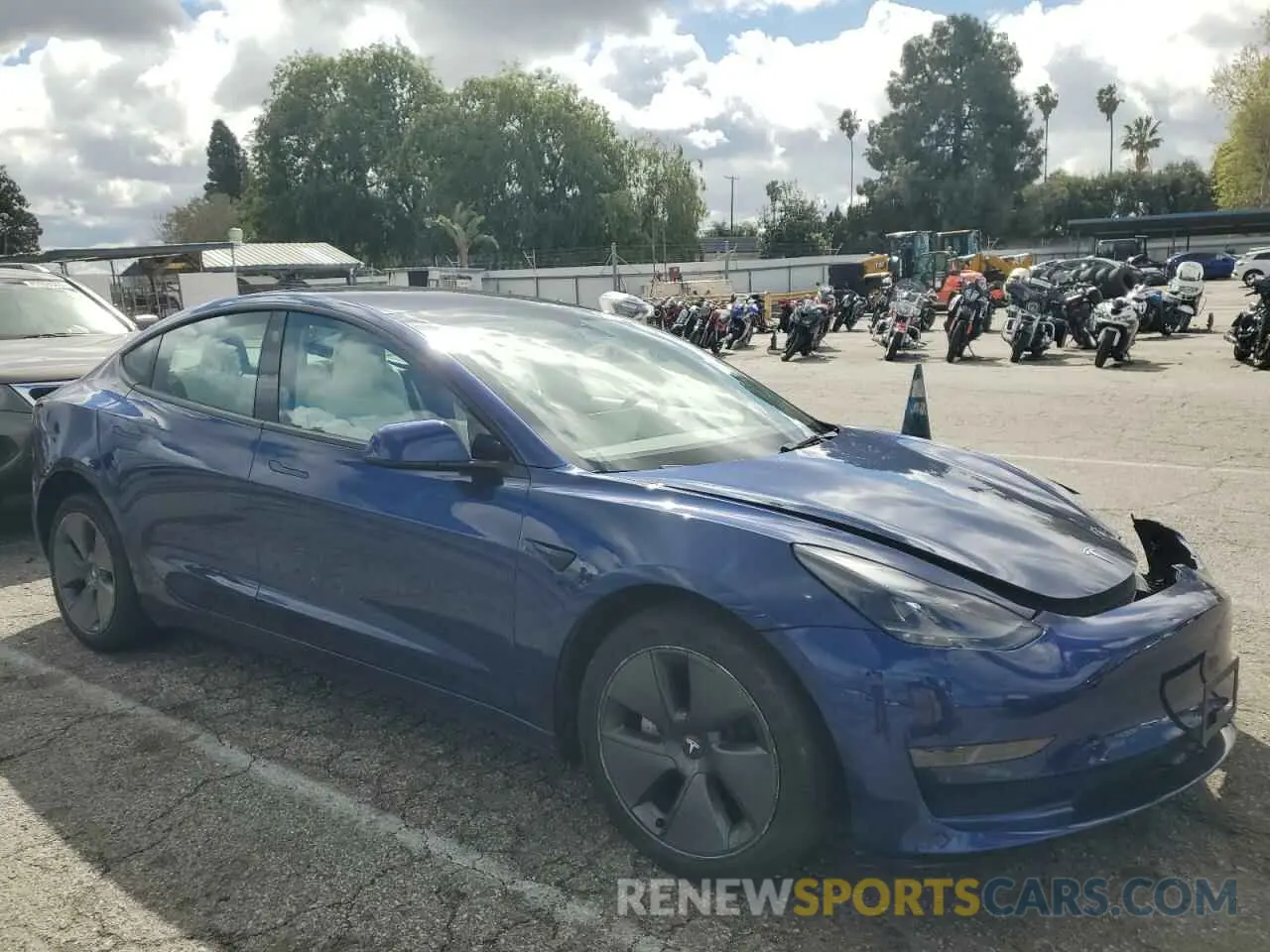 4 fotografías del automóvil dañado 5YJ3E1EA4NF248458 TESLA MODEL 3 2022