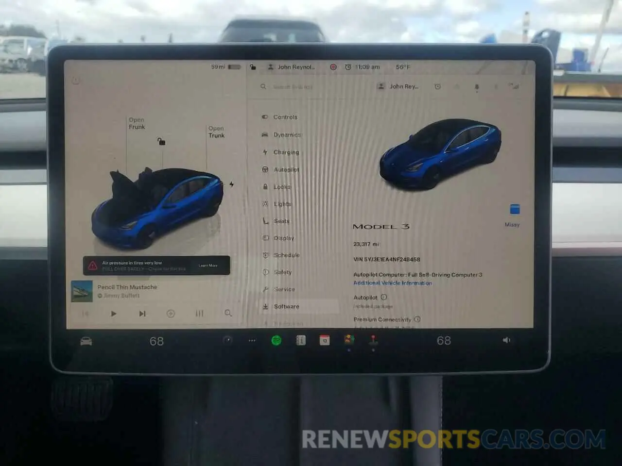 9 fotografías del automóvil dañado 5YJ3E1EA4NF248458 TESLA MODEL 3 2022