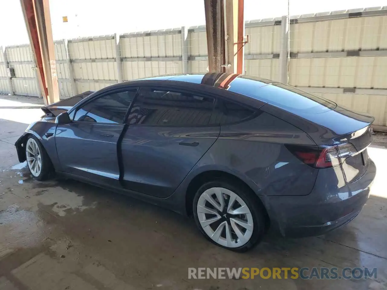 2 fotografías del automóvil dañado 5YJ3E1EA4NF285493 TESLA MODEL 3 2022