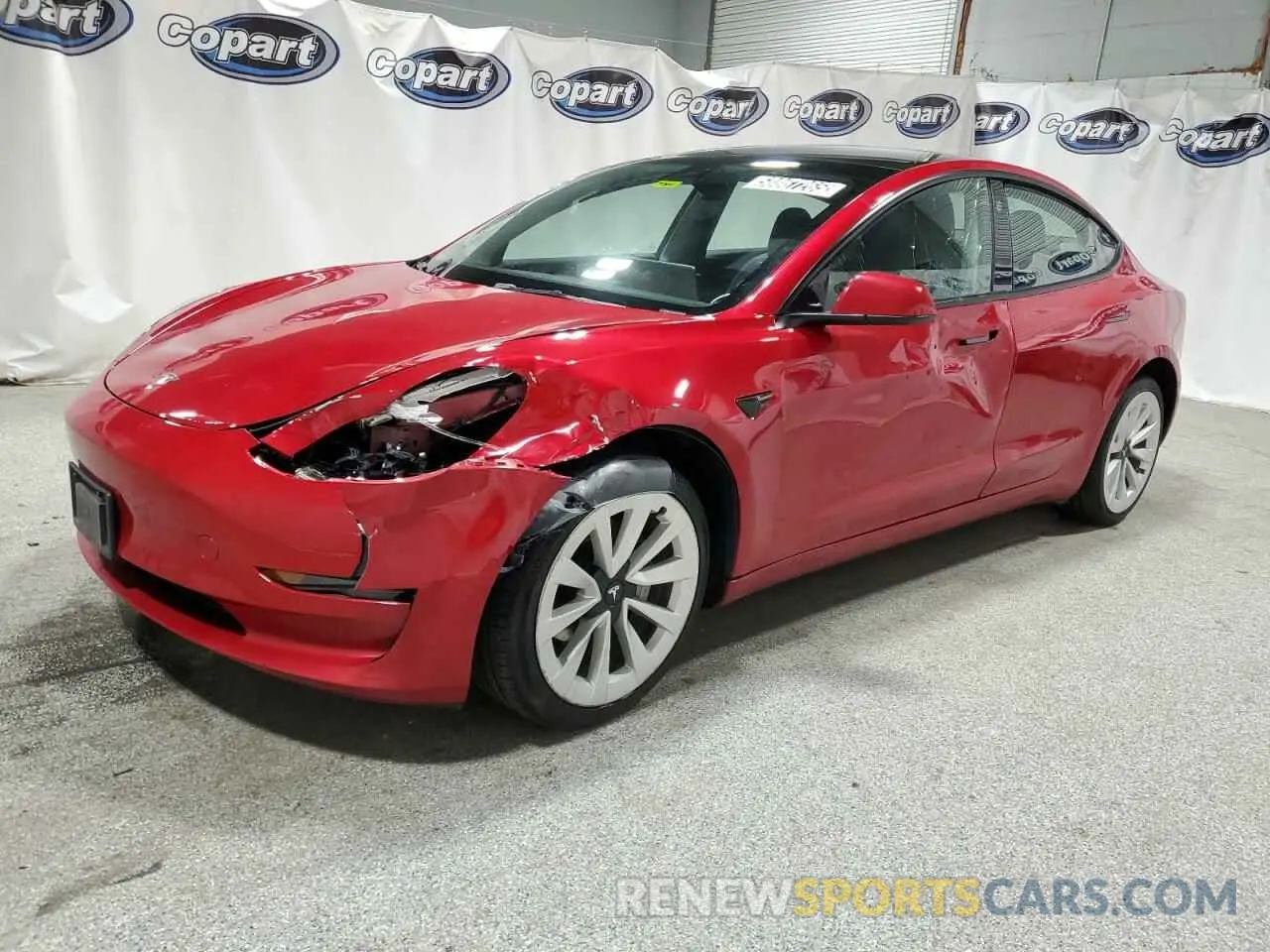 1 fotografías del automóvil dañado 5YJ3E1EA4NF287440 TESLA MODEL 3 2022