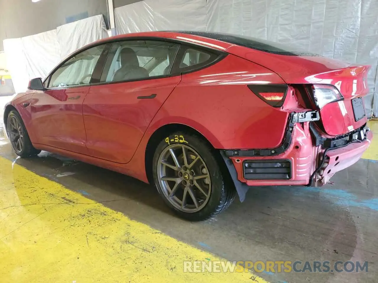 2 fotografías del automóvil dañado 5YJ3E1EA4NF288457 TESLA MODEL 3 2022