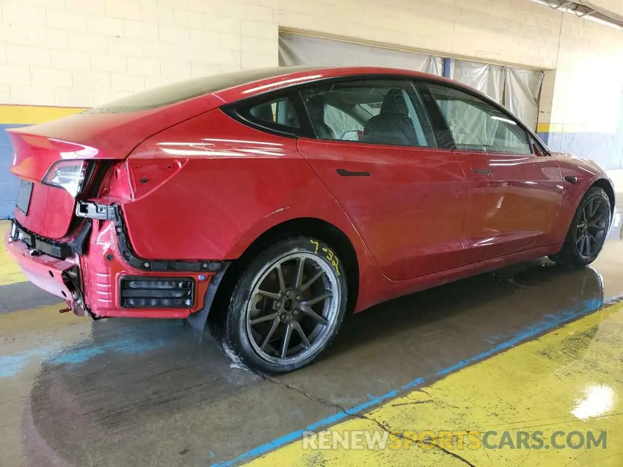 3 fotografías del automóvil dañado 5YJ3E1EA4NF288457 TESLA MODEL 3 2022