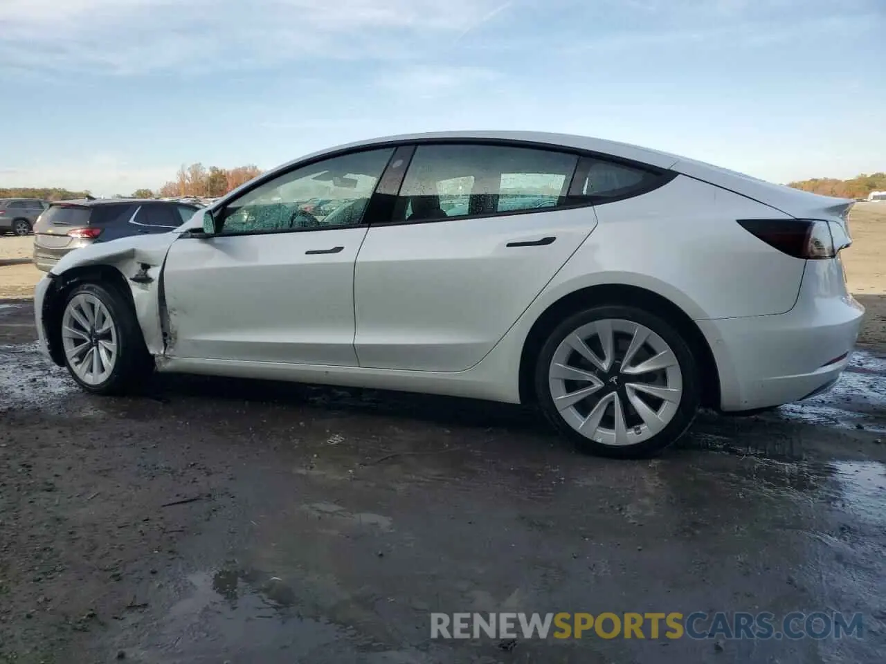 2 fotografías del automóvil dañado 5YJ3E1EA4NF289480 TESLA MODEL 3 2022