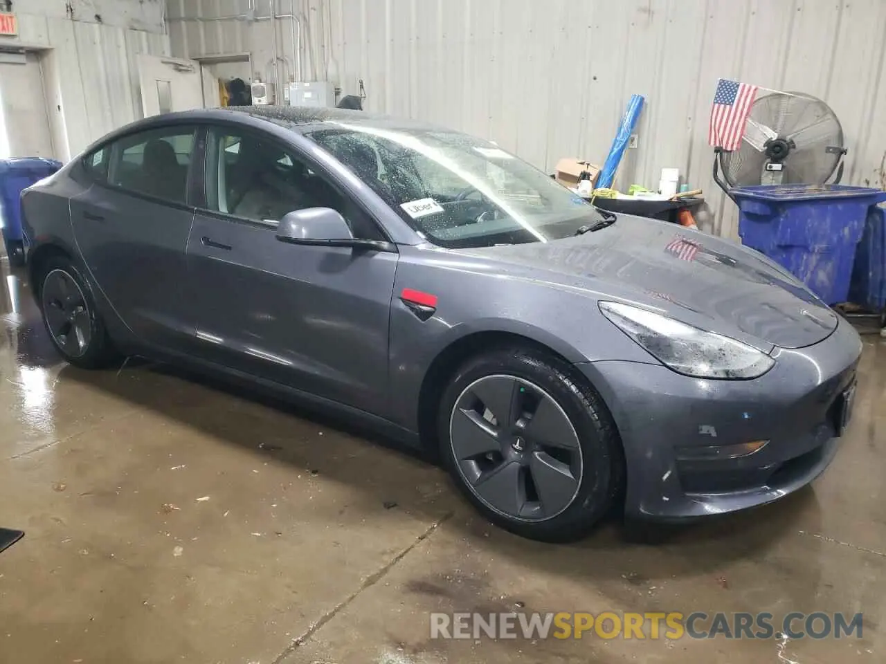 4 fotografías del automóvil dañado 5YJ3E1EA4NF291231 TESLA MODEL 3 2022