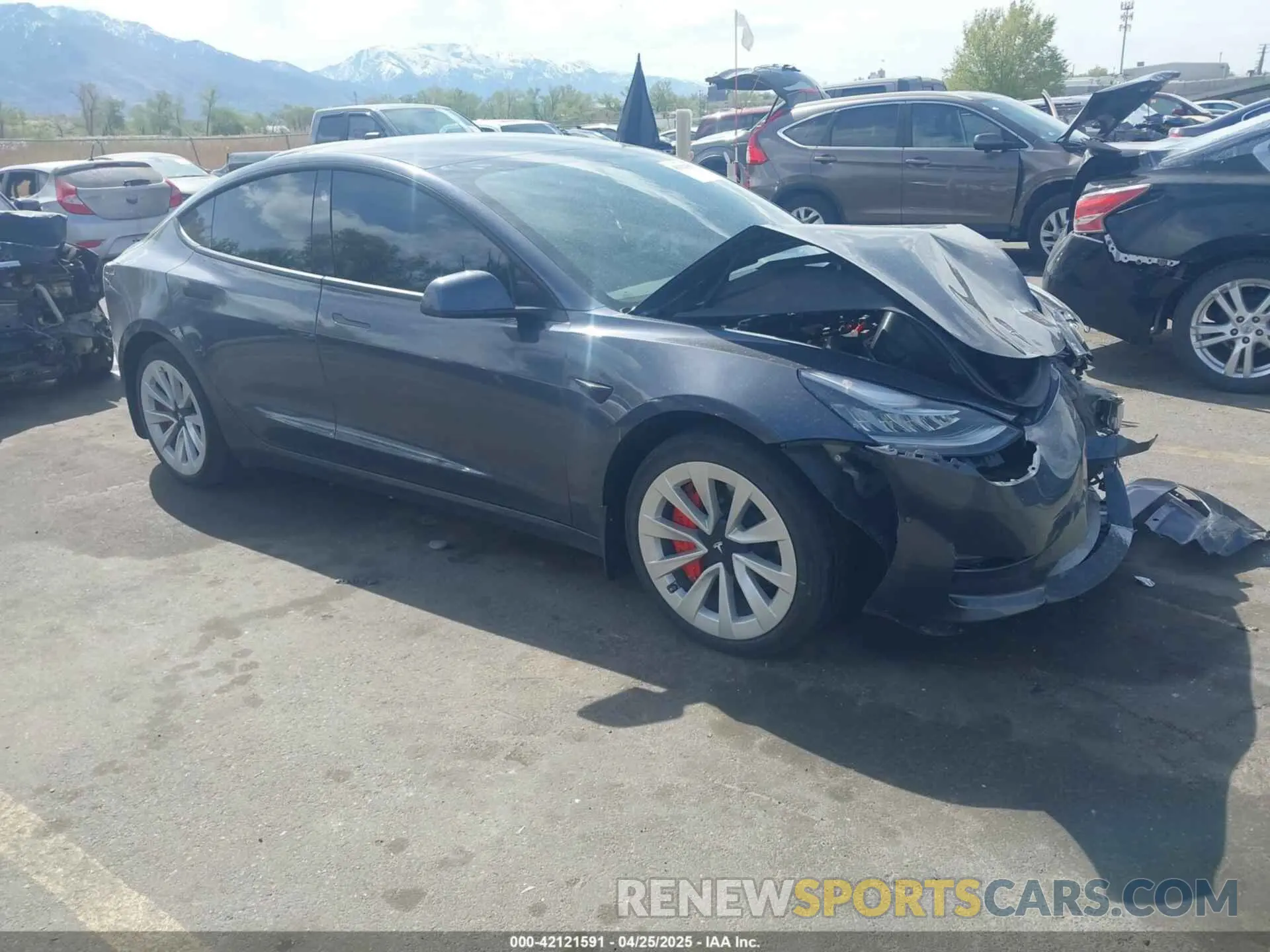 1 fotografías del automóvil dañado 5YJ3E1EA4NF296848 TESLA MODEL 3 2022