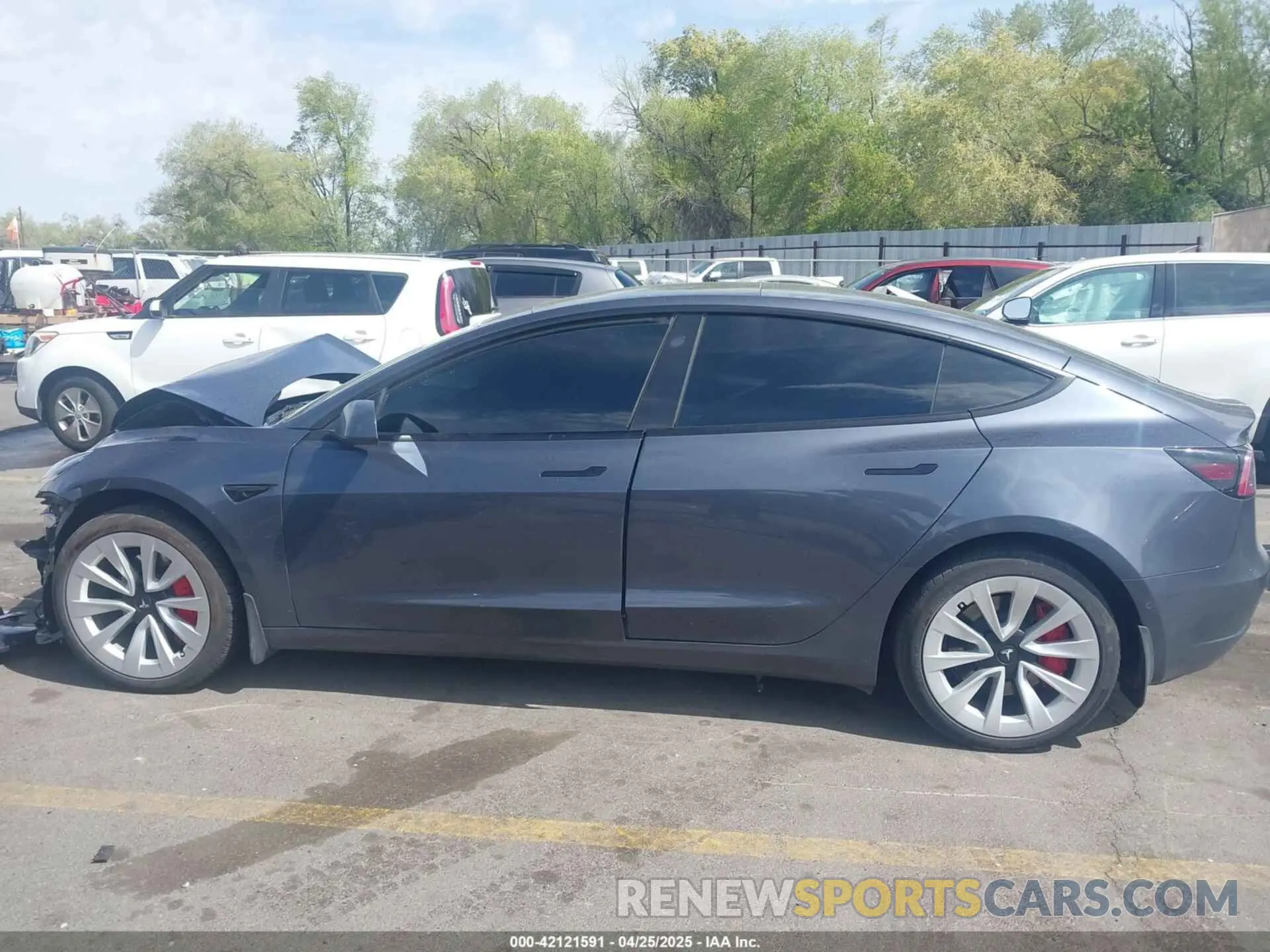 13 fotografías del automóvil dañado 5YJ3E1EA4NF296848 TESLA MODEL 3 2022