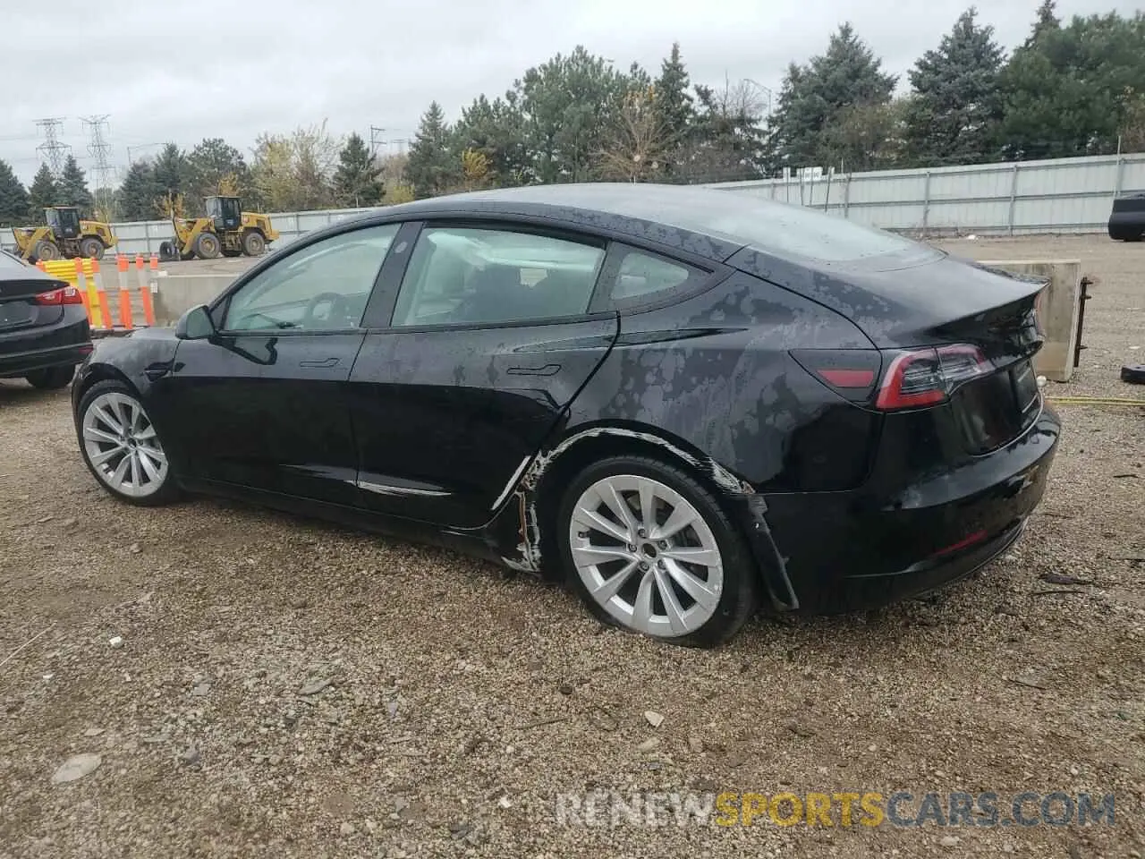 2 fotografías del automóvil dañado 5YJ3E1EA4NF303846 TESLA MODEL 3 2022