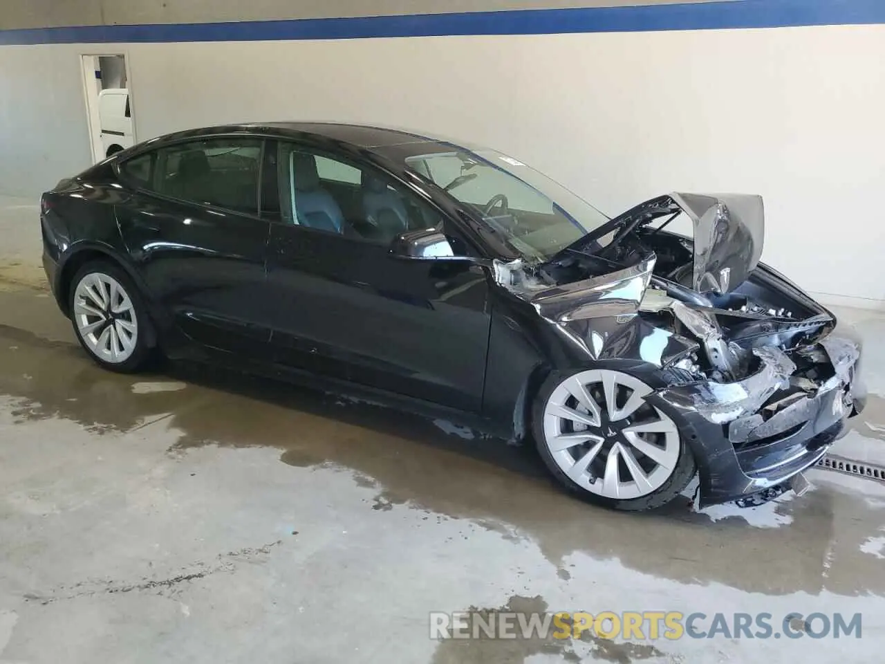 4 fotografías del automóvil dañado 5YJ3E1EA4NF304611 TESLA MODEL 3 2022