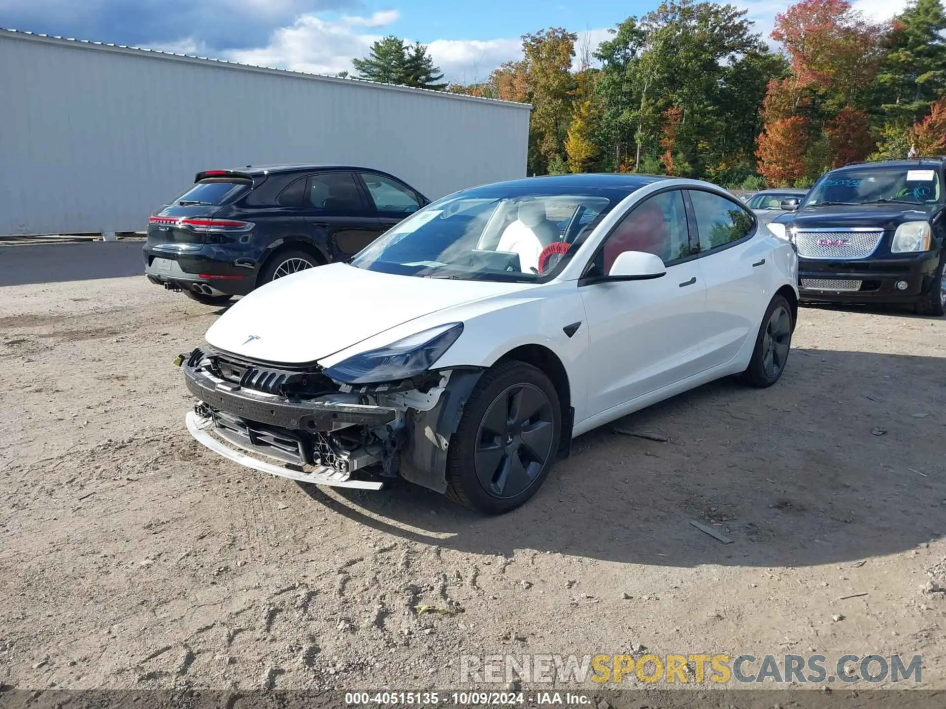 2 fotografías del automóvil dañado 5YJ3E1EA4NF320629 TESLA MODEL 3 2022