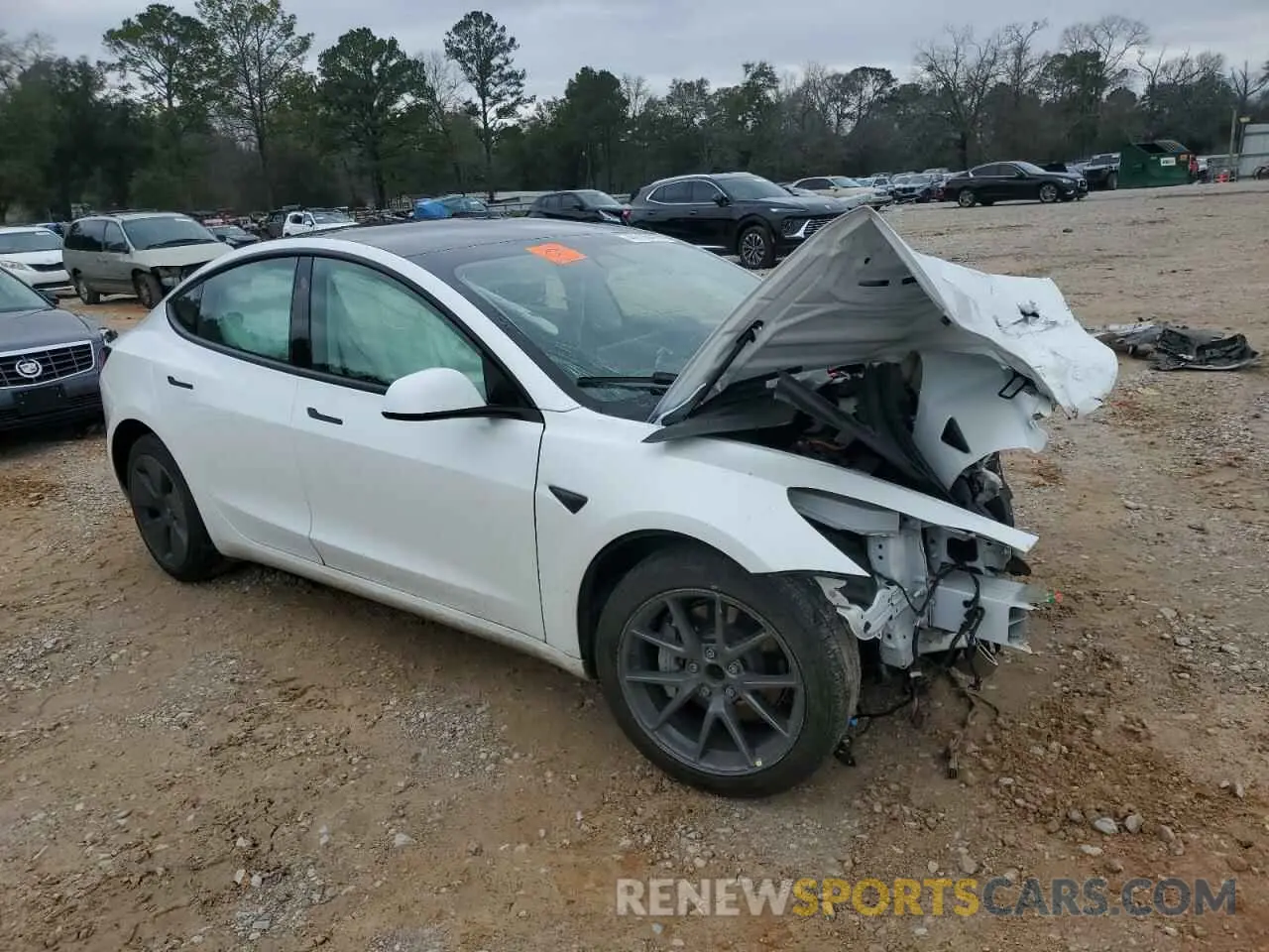 4 fotografías del automóvil dañado 5YJ3E1EA4NF323336 TESLA MODEL 3 2022