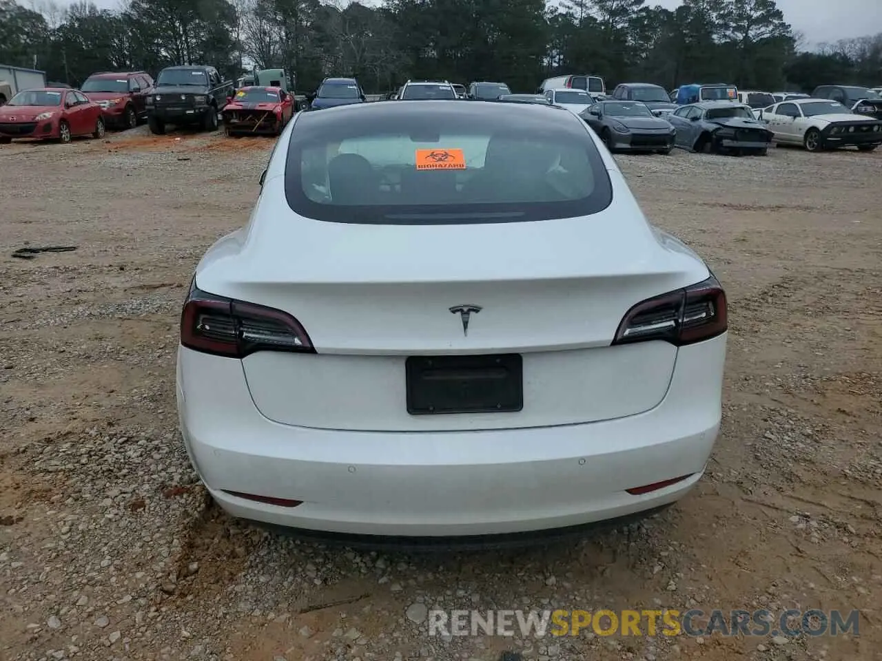 6 fotografías del automóvil dañado 5YJ3E1EA4NF323336 TESLA MODEL 3 2022
