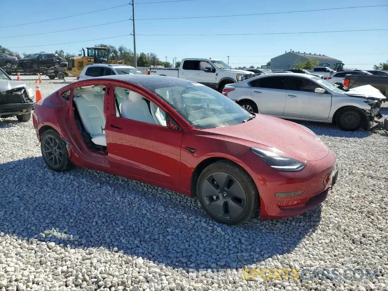 4 fotografías del automóvil dañado 5YJ3E1EA4NF326303 TESLA MODEL 3 2022