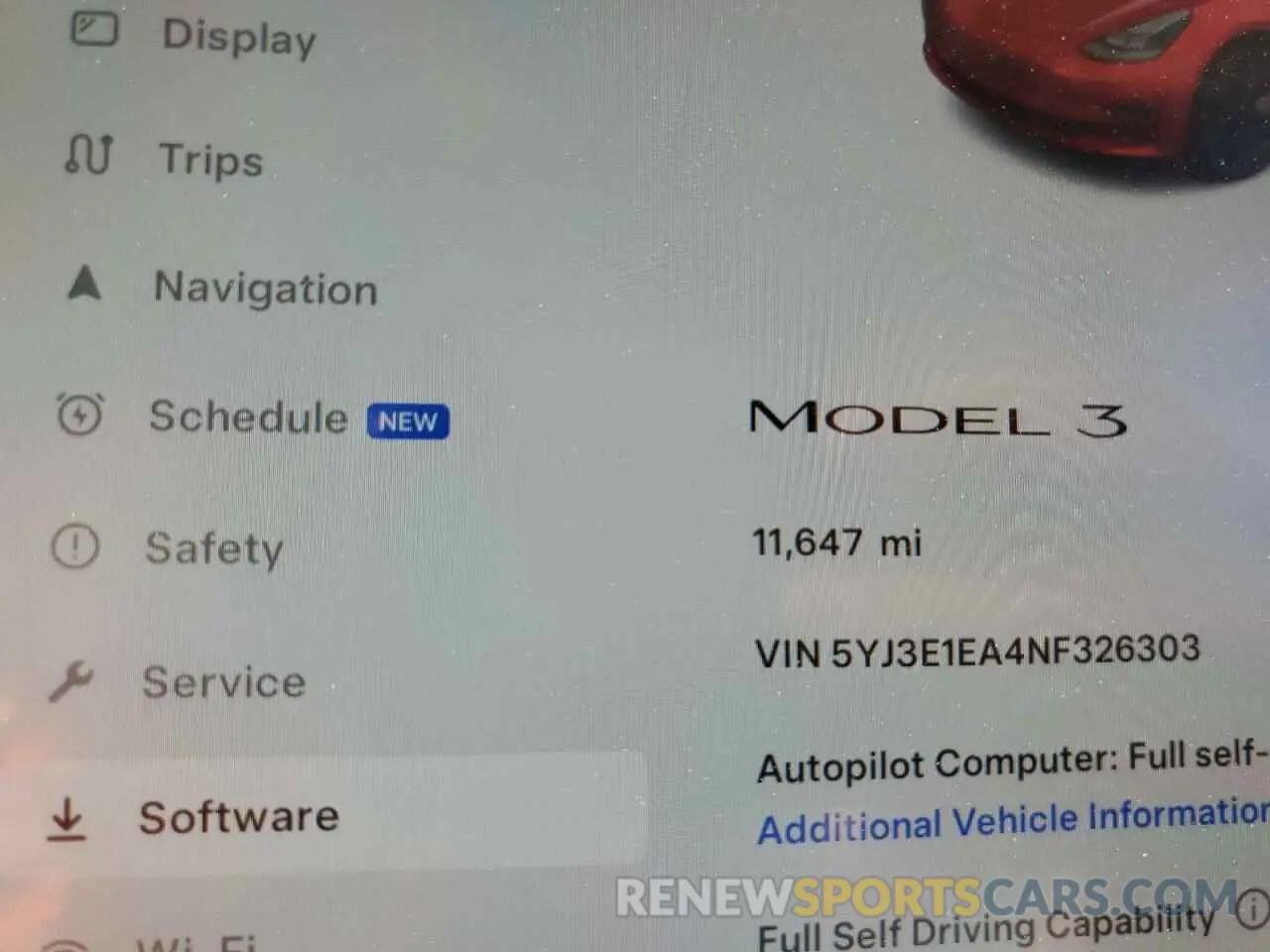 9 fotografías del automóvil dañado 5YJ3E1EA4NF326303 TESLA MODEL 3 2022