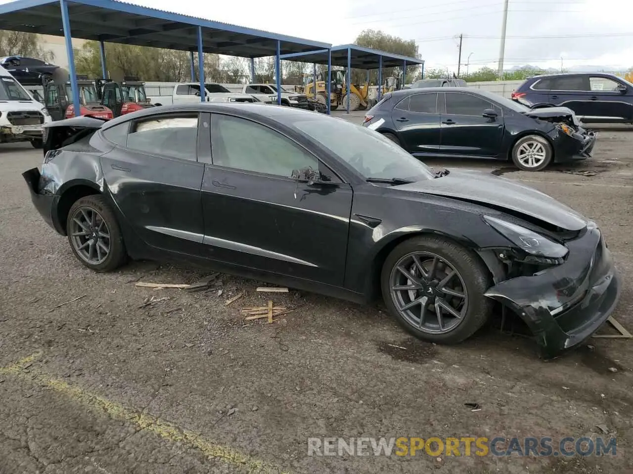 4 fotografías del automóvil dañado 5YJ3E1EA4NF347815 TESLA MODEL 3 2022