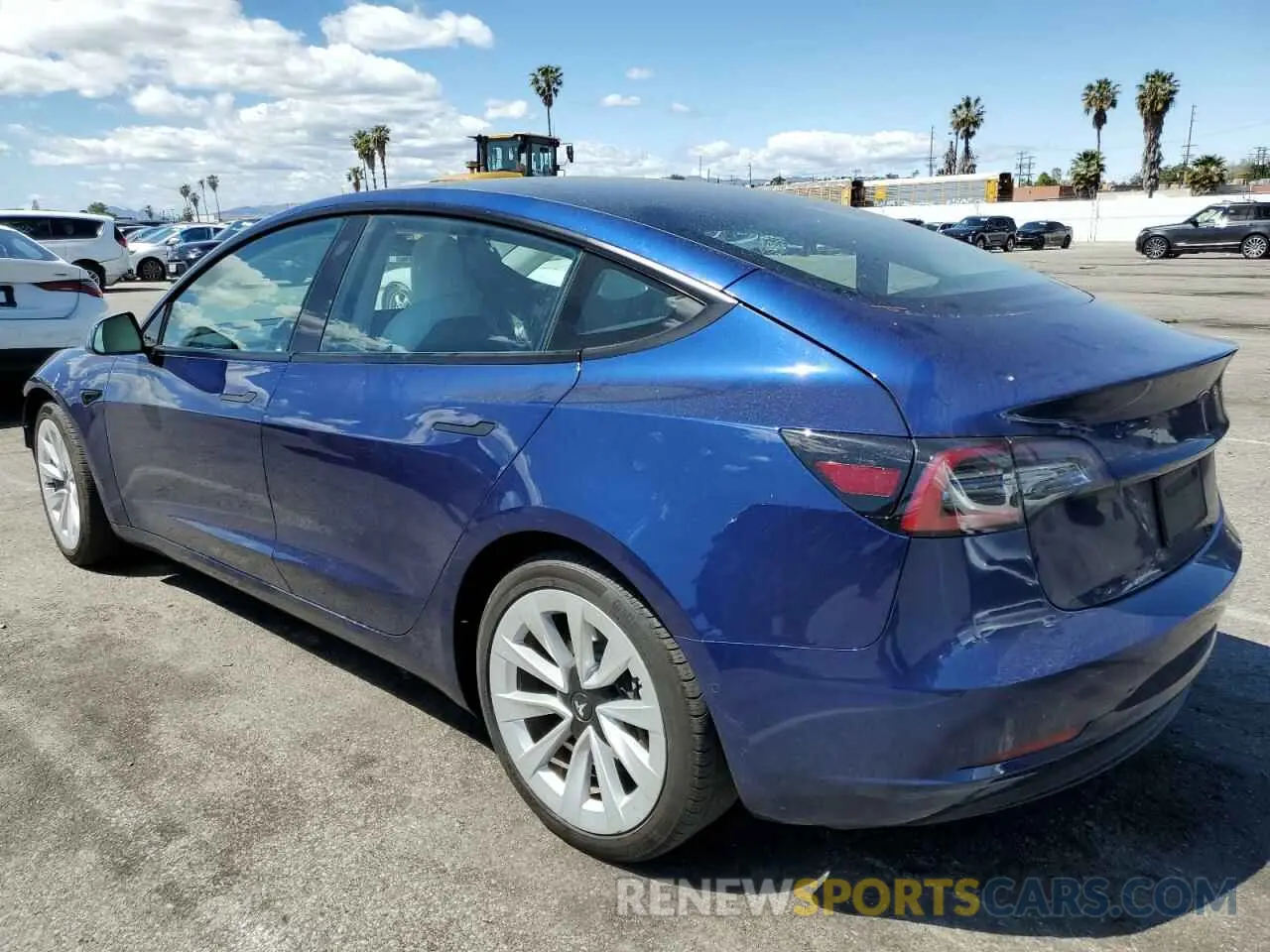 2 fotografías del automóvil dañado 5YJ3E1EA4NF361410 TESLA MODEL 3 2022