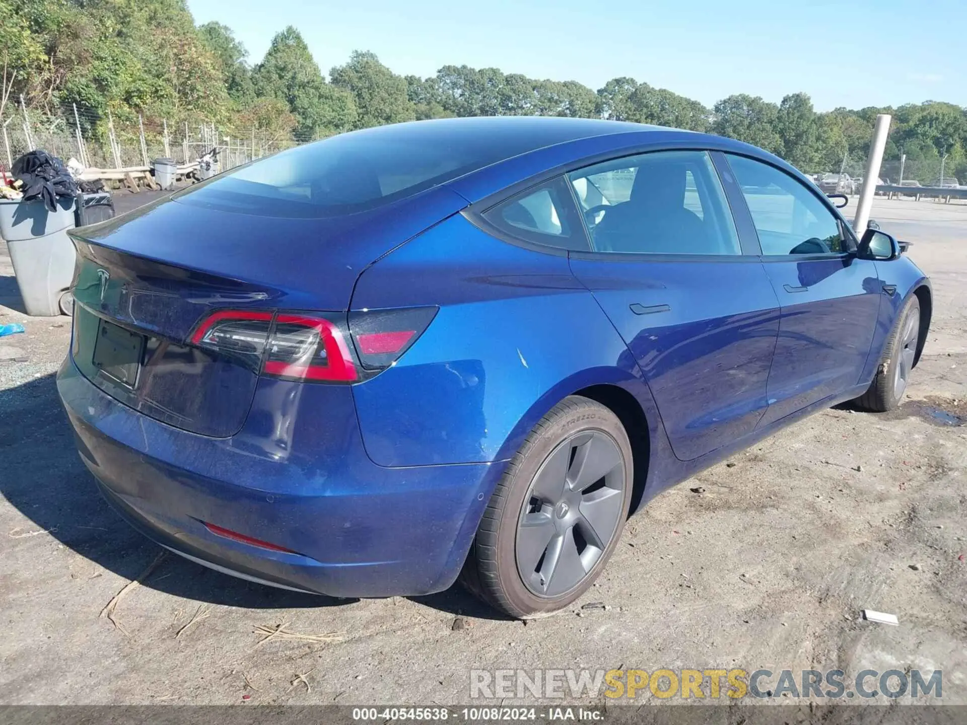 4 fotografías del automóvil dañado 5YJ3E1EA4NF368860 TESLA MODEL 3 2022