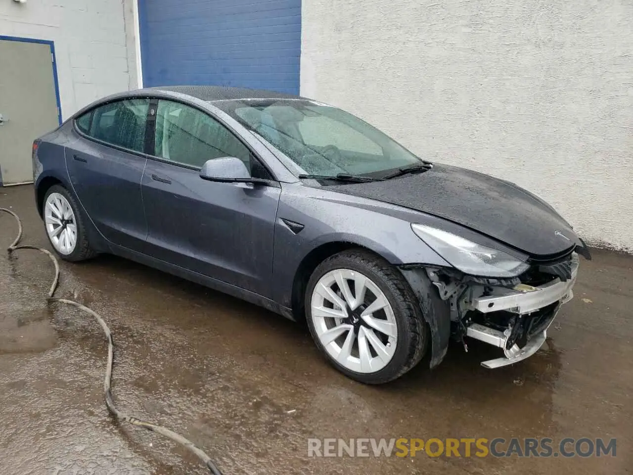 4 fotografías del automóvil dañado 5YJ3E1EA4NF369376 TESLA MODEL 3 2022