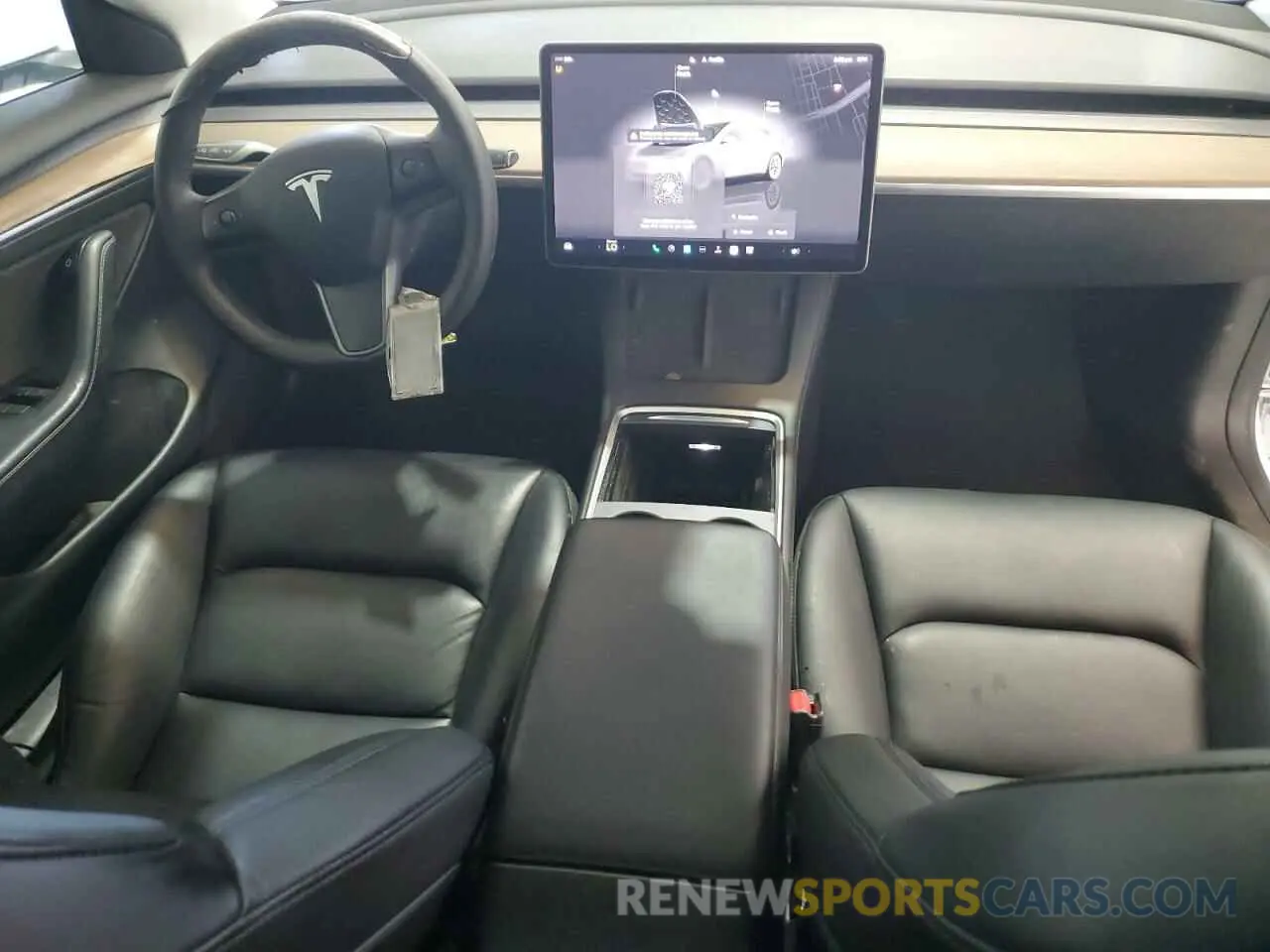 8 fotografías del automóvil dañado 5YJ3E1EA4NF371371 TESLA MODEL 3 2022
