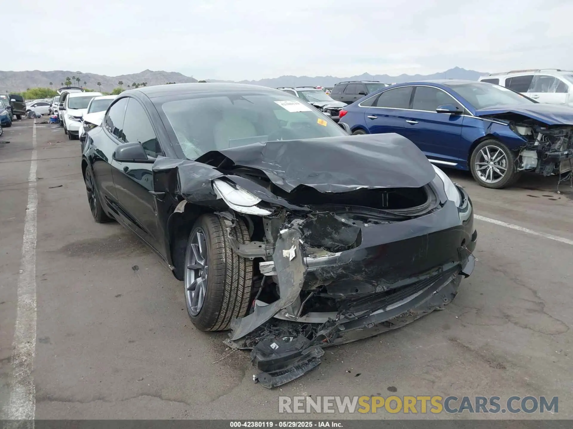 6 fotografías del automóvil dañado 5YJ3E1EA5NF136199 TESLA MODEL 3 2022