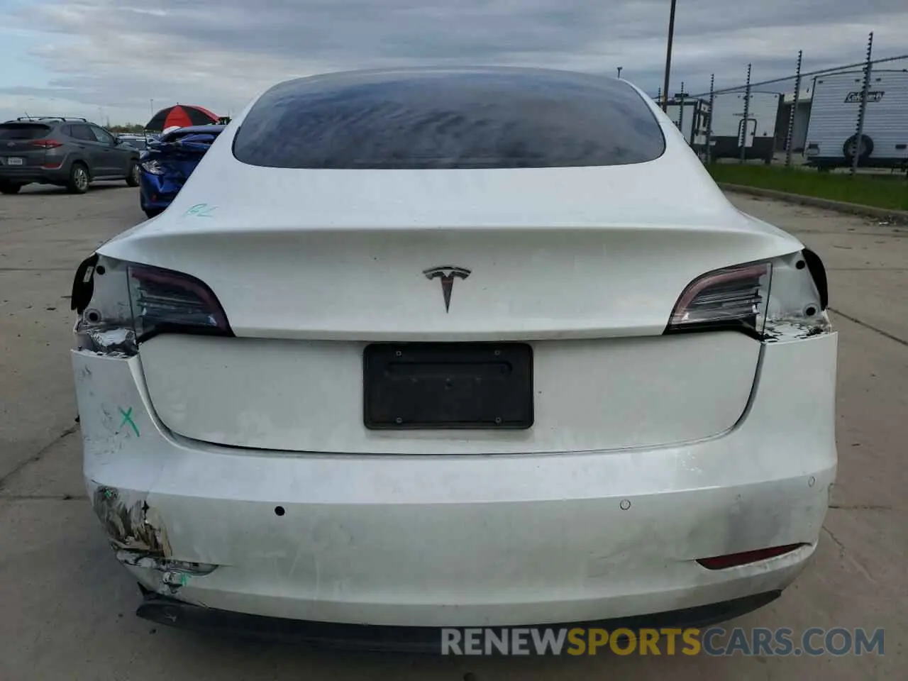 6 fotografías del automóvil dañado 5YJ3E1EA5NF201715 TESLA MODEL 3 2022