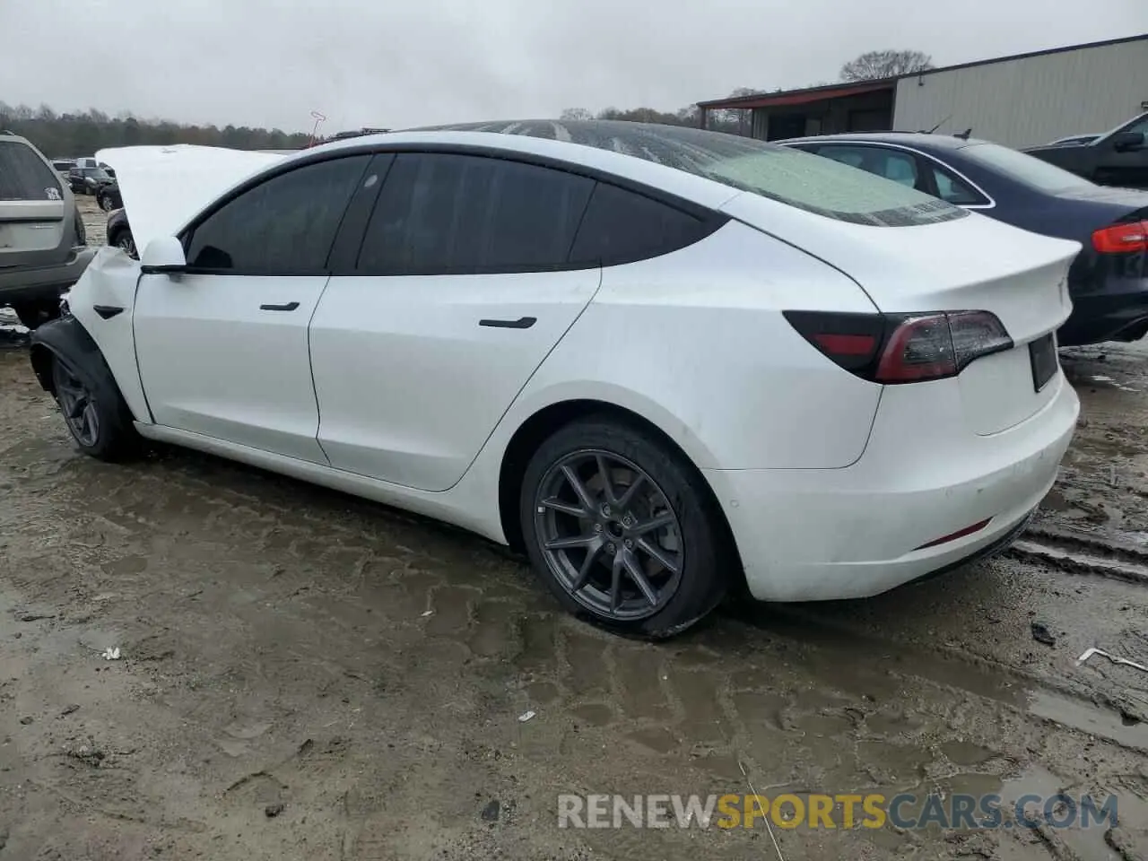2 fotografías del automóvil dañado 5YJ3E1EA5NF230664 TESLA MODEL 3 2022