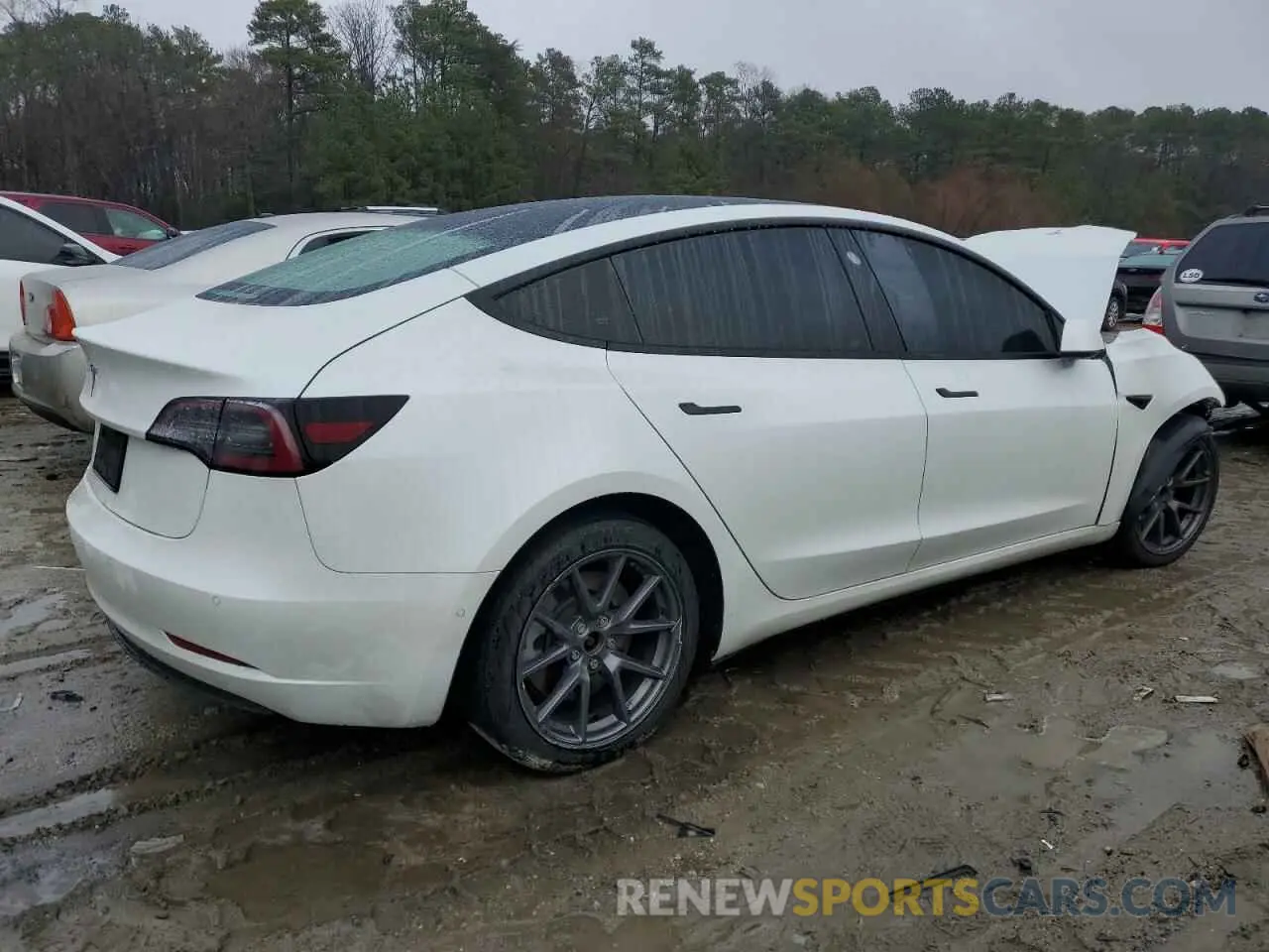 3 fotografías del automóvil dañado 5YJ3E1EA5NF230664 TESLA MODEL 3 2022