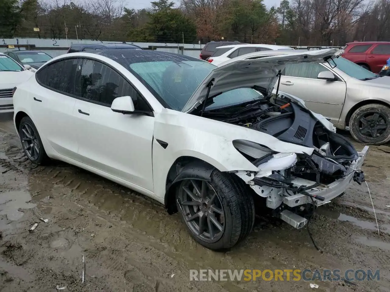 7 fotografías del automóvil dañado 5YJ3E1EA5NF230664 TESLA MODEL 3 2022