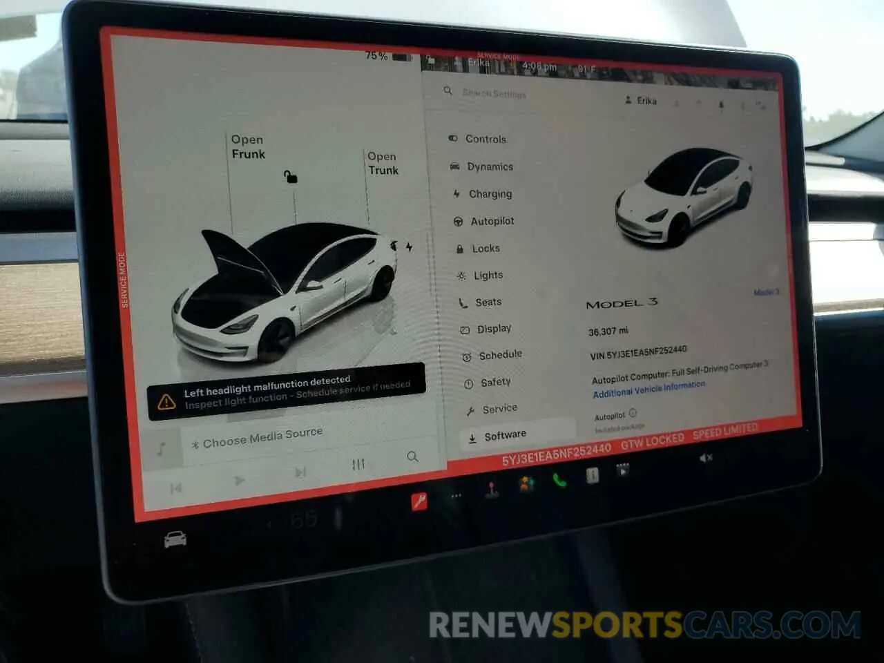 9 fotografías del automóvil dañado 5YJ3E1EA5NF252440 TESLA MODEL 3 2022