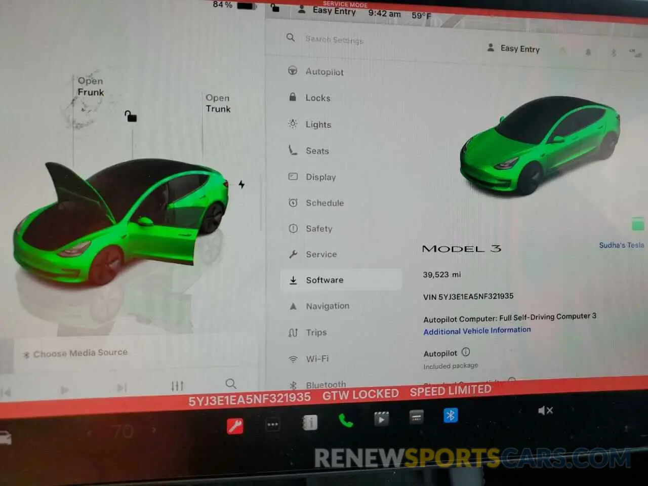 9 fotografías del automóvil dañado 5YJ3E1EA5NF321935 TESLA MODEL 3 2022