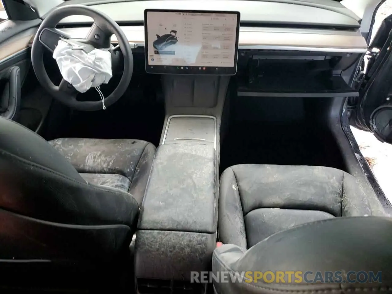 8 fotografías del automóvil dañado 5YJ3E1EA5NF331641 TESLA MODEL 3 2022