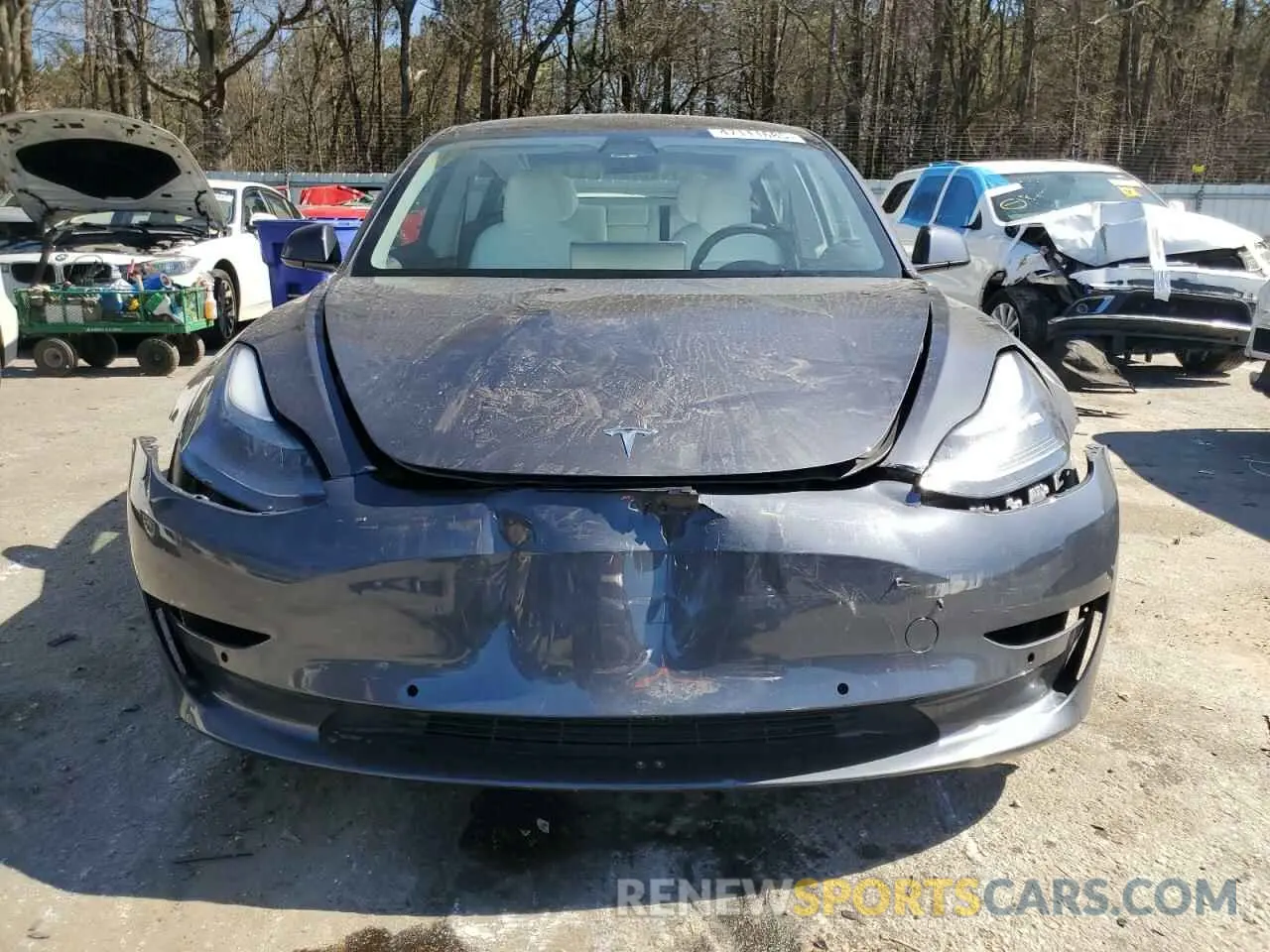 5 fotografías del automóvil dañado 5YJ3E1EA5NF339769 TESLA MODEL 3 2022