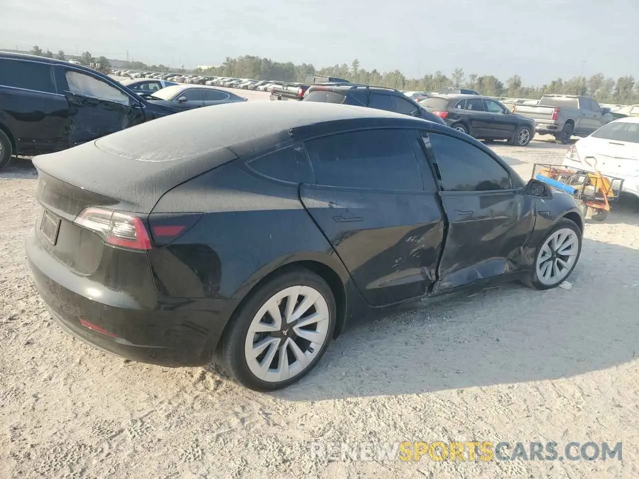 3 fotografías del automóvil dañado 5YJ3E1EA5NF352456 TESLA MODEL 3 2022